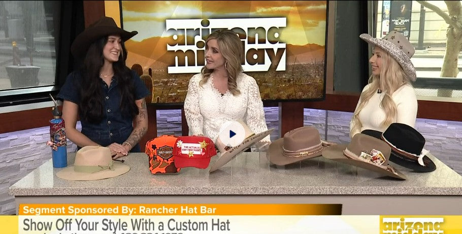 Two female reporters from 12News Arizona Midday Interviewing Shantelle Girard CEO of Rancher Hat Bar