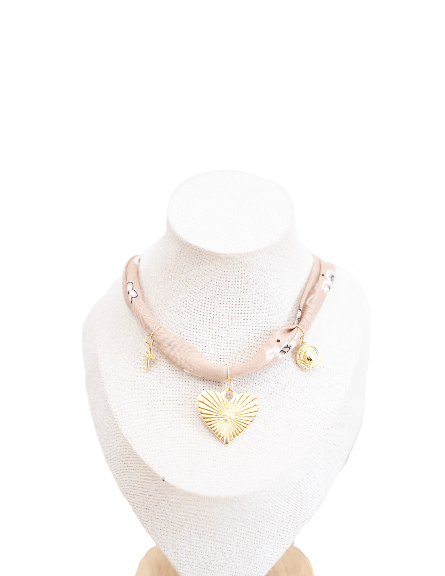 Desert Tan Bandana Charm Necklace