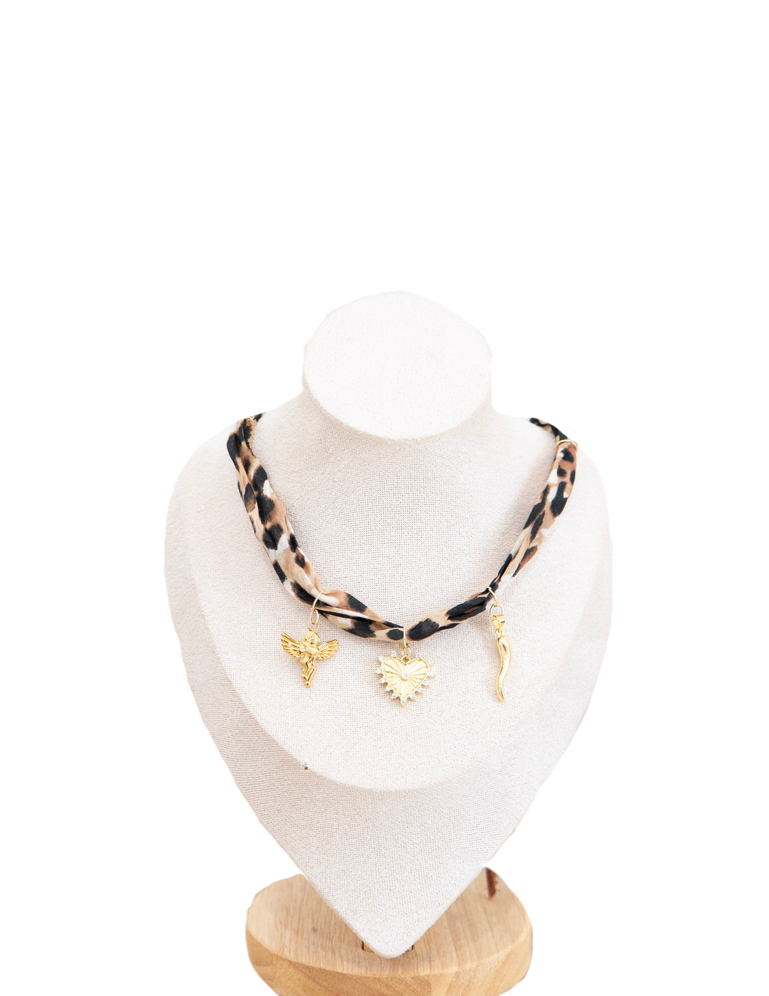 Leopard Bandana Charm Necklace