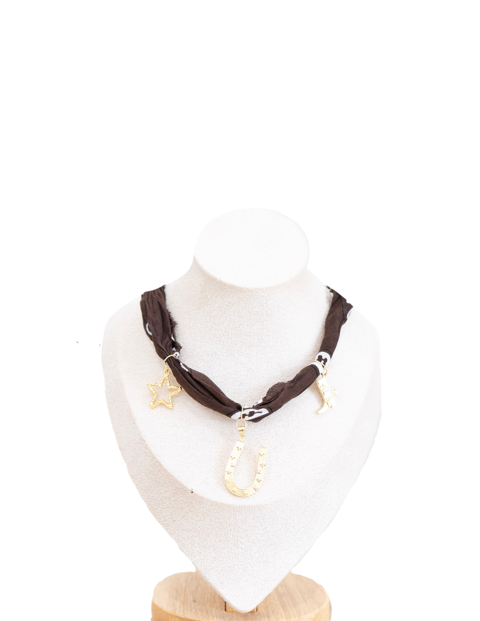 Horseshoe Bandana Charm Necklace