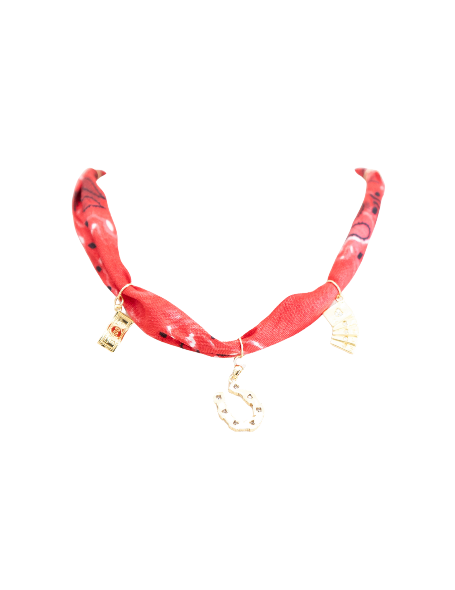 Red Bandana Charm Necklace
