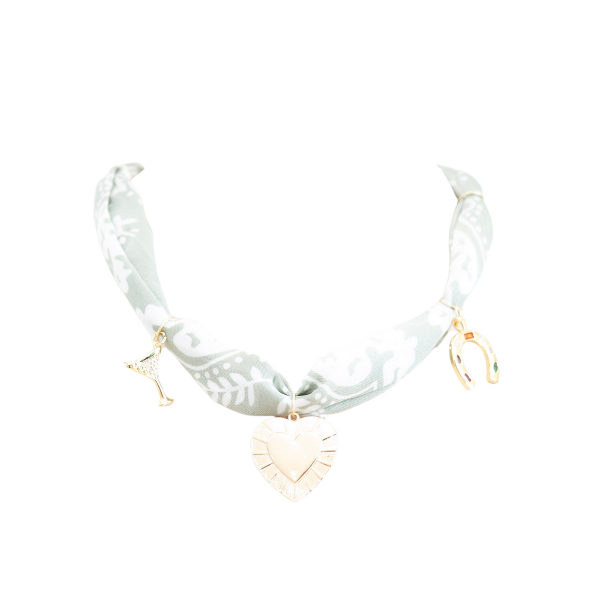 Sage Bandana Charm Necklace