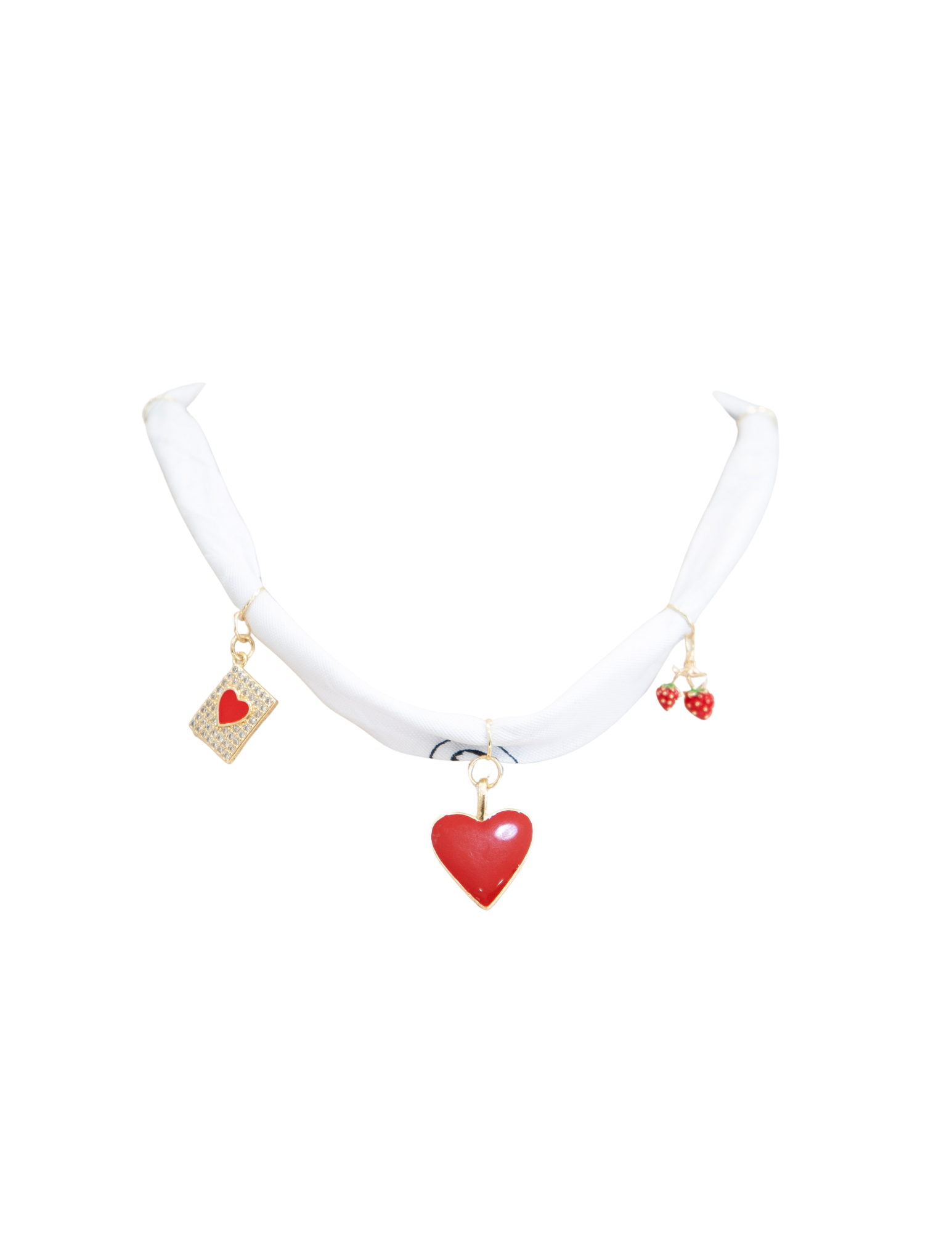 Heart Bandana Charm Necklace