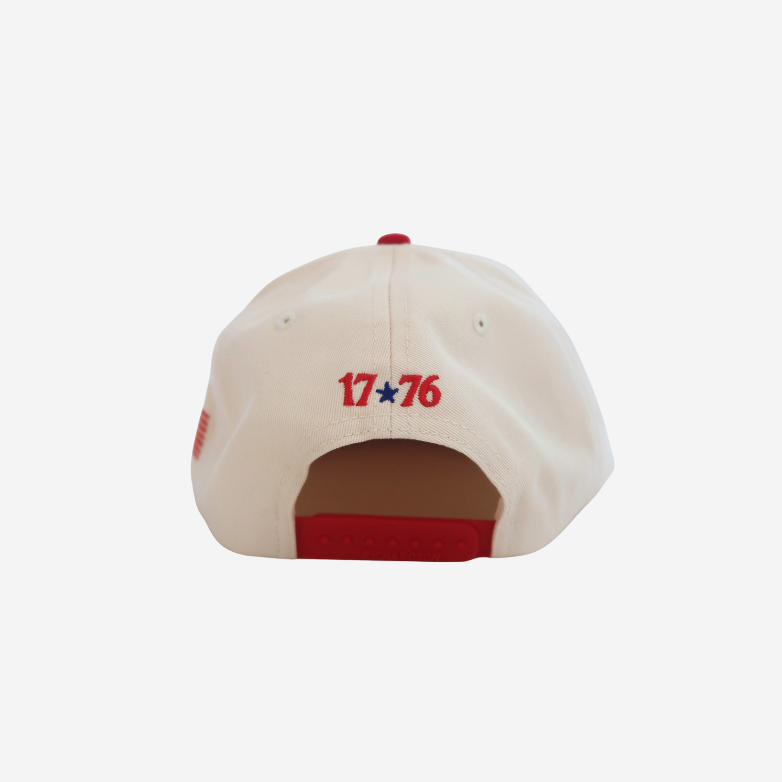 Baseball cap with '1776' logo on a white background