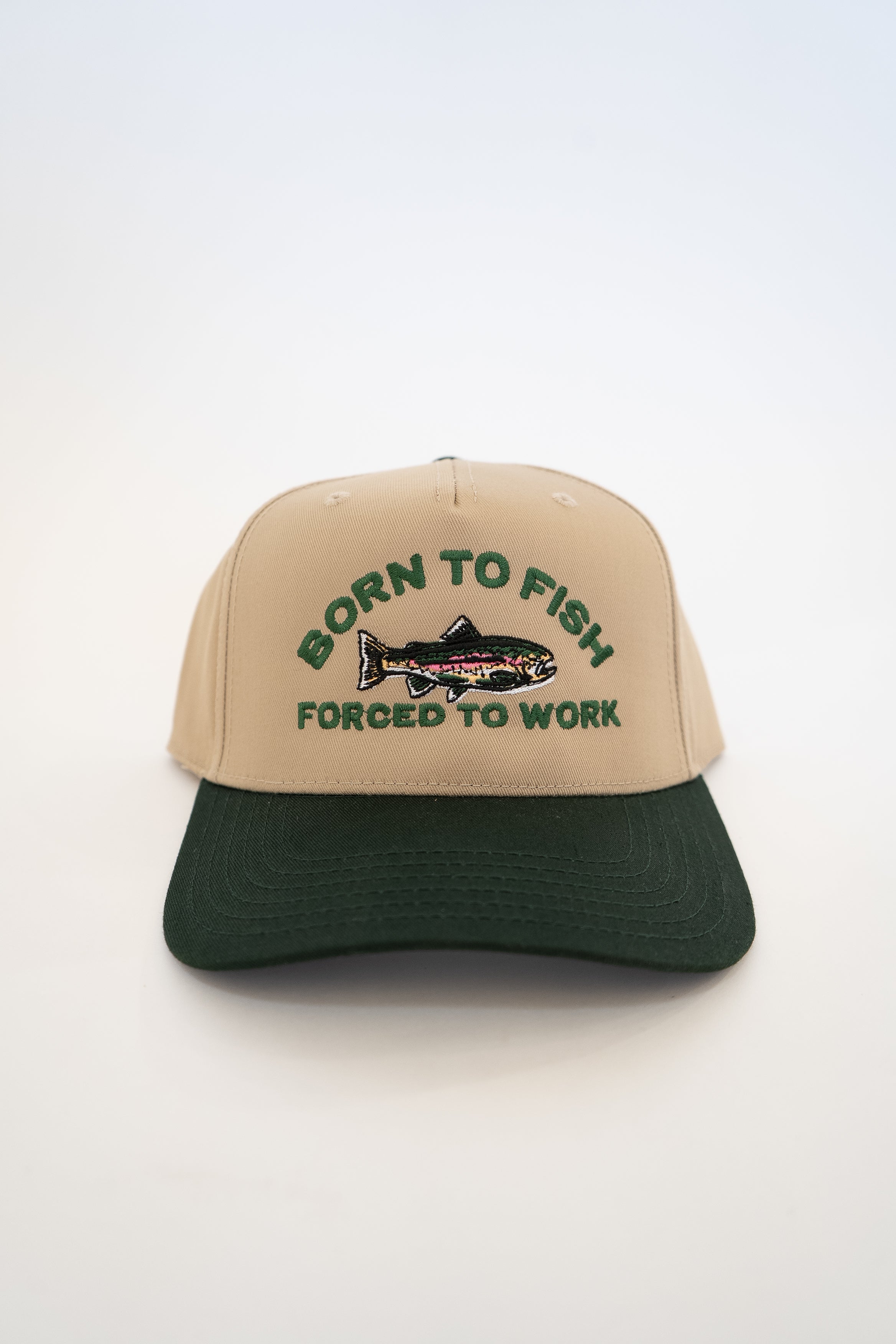 Born To Fish Forced To Work Canvas Trucker