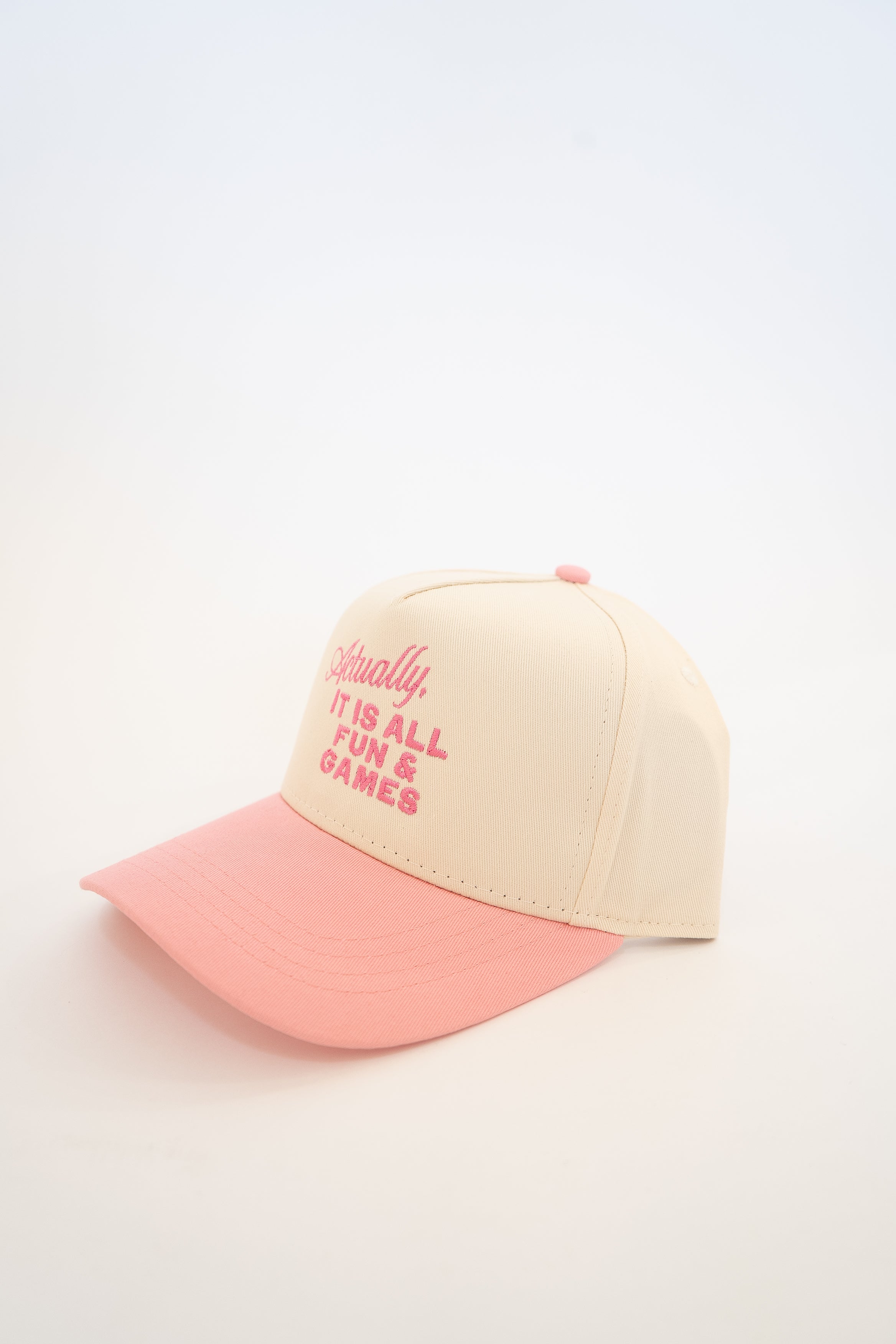 Itβs All Fun And Games Pink Canvas Trucker