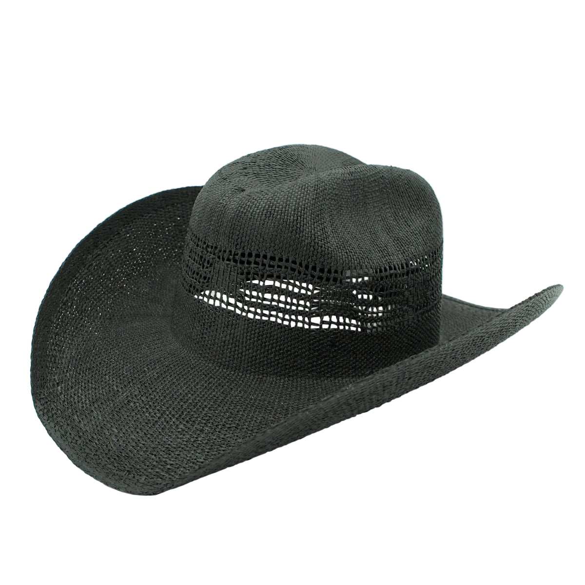 Straw Cowboy Hat - Black