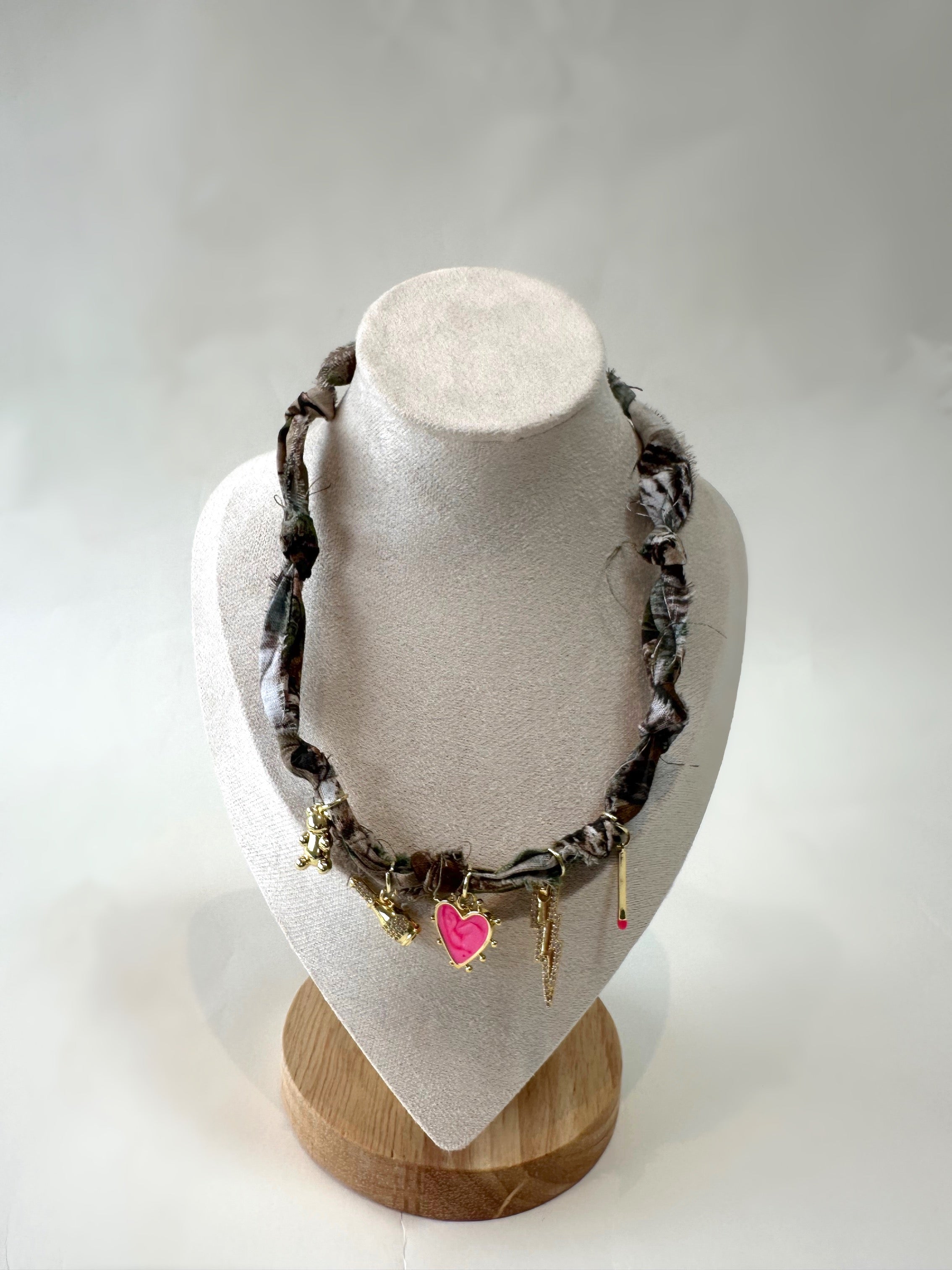 Camo Bandana Charm Necklace Pre-Made