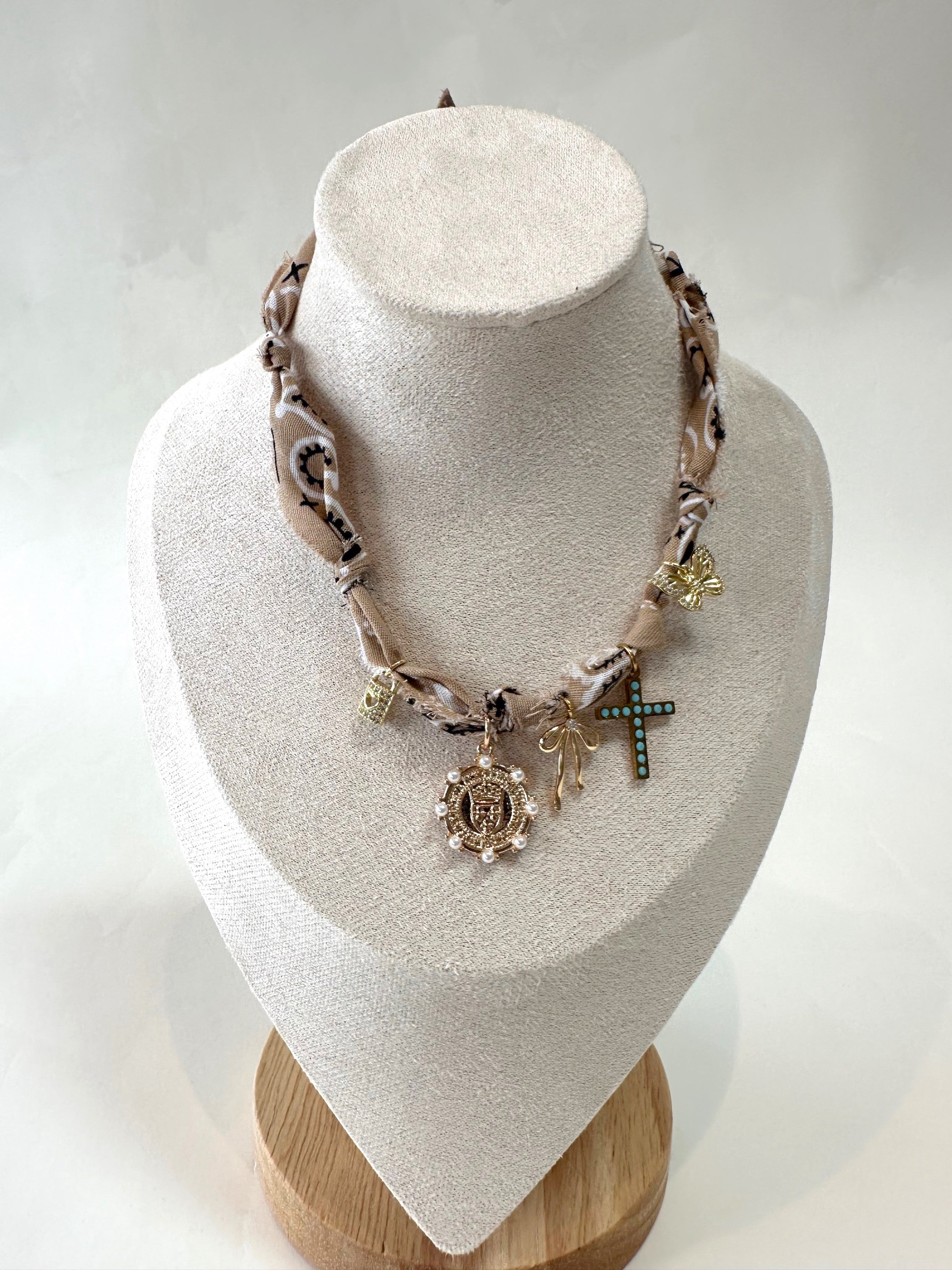Desert Bandana Charm Necklace Pre-Made