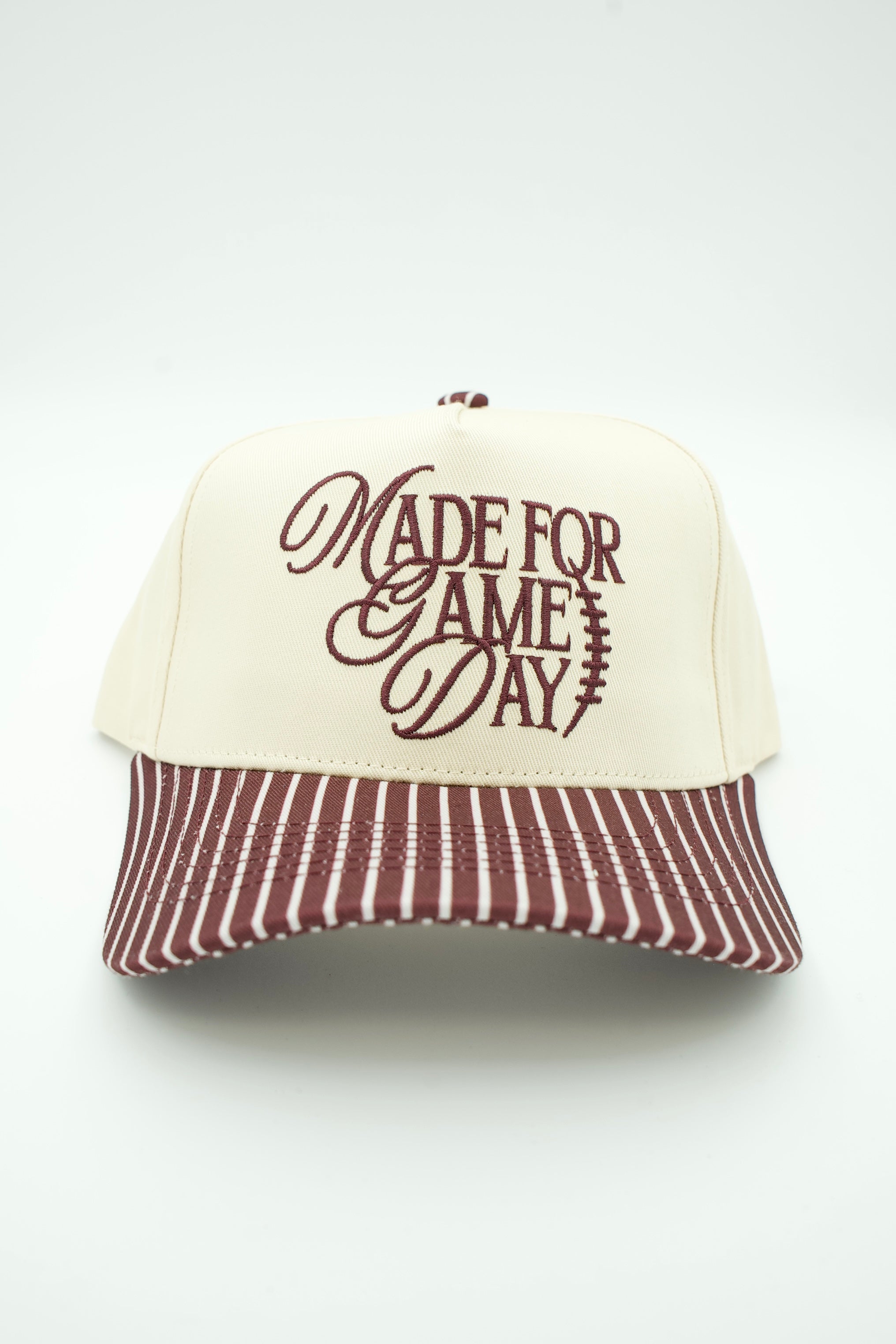 Made For Game Day Canvas Trucker Hat With Stripes