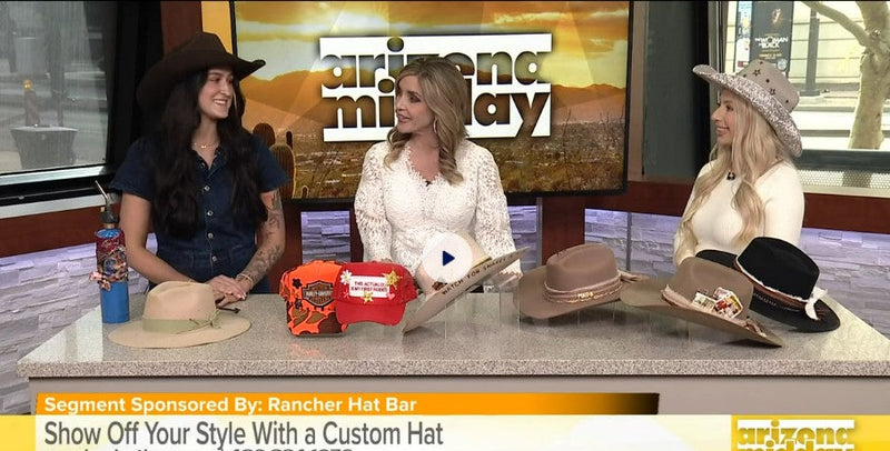 Two female reporters from 12News Arizona Midday Interviewing Shantelle Girard CEO of Rancher Hat Bar