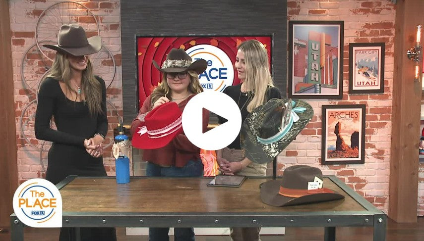 Fox 13 Utah Showcasing Rancher Hat Bar Two Reporters and a Hat Tender Make Custom Hats