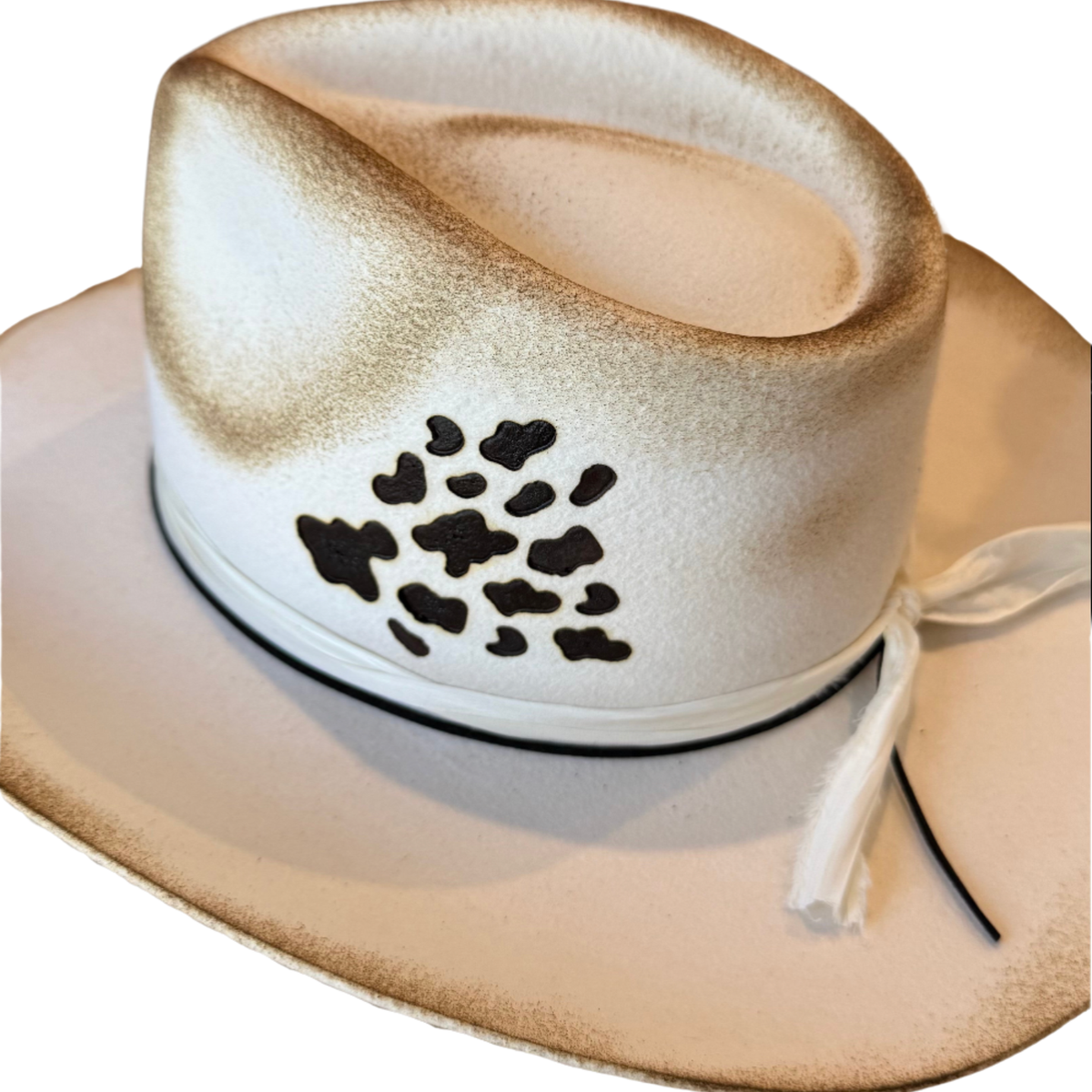 Cow Print Pre-Made Cowboy Hat display picture 2