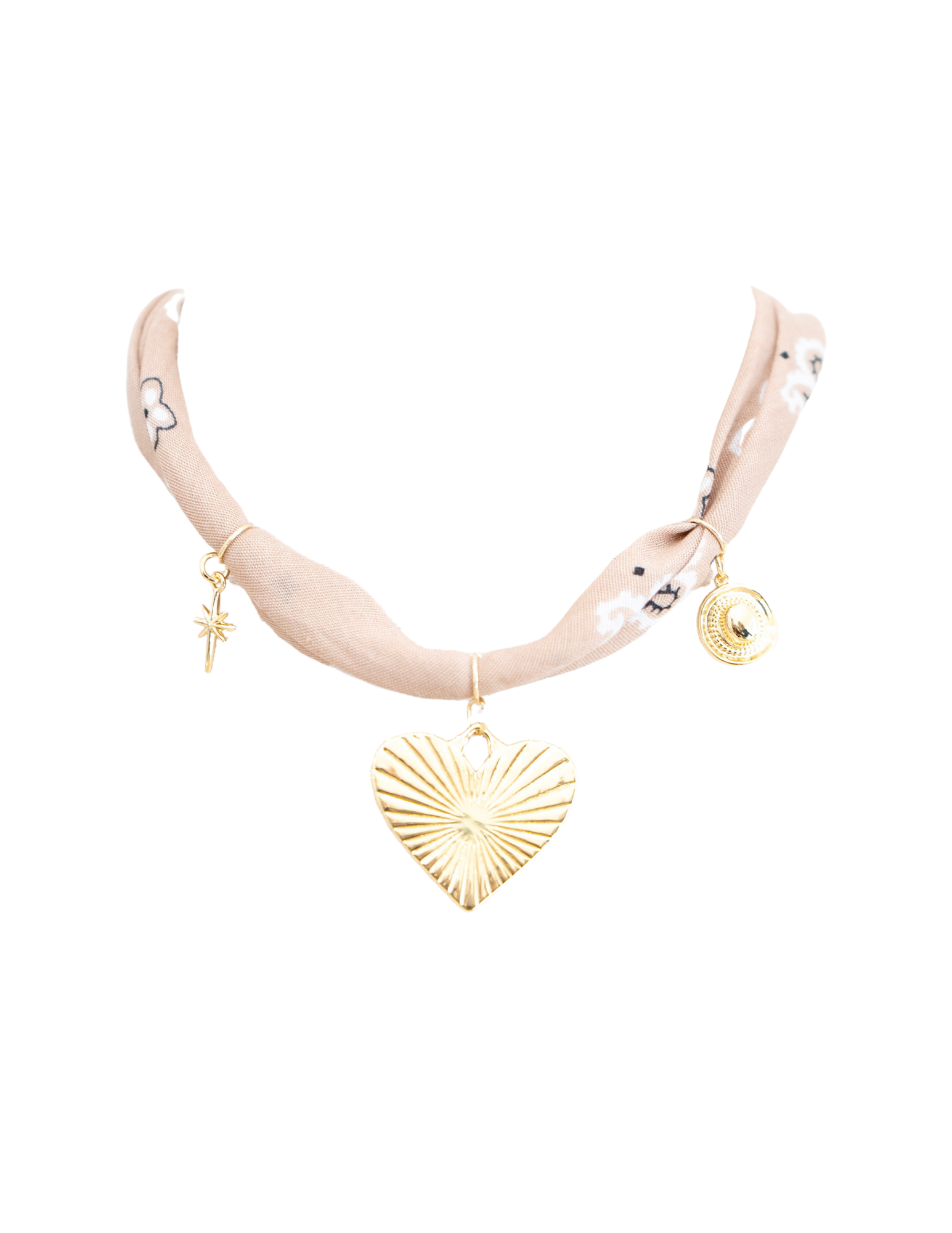 Desert Tan Bandana Charm Necklace