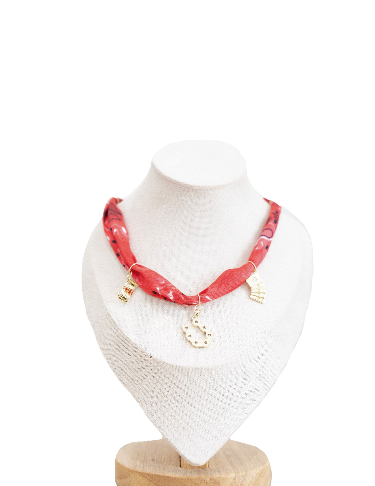 Red Bandana Charm Necklace