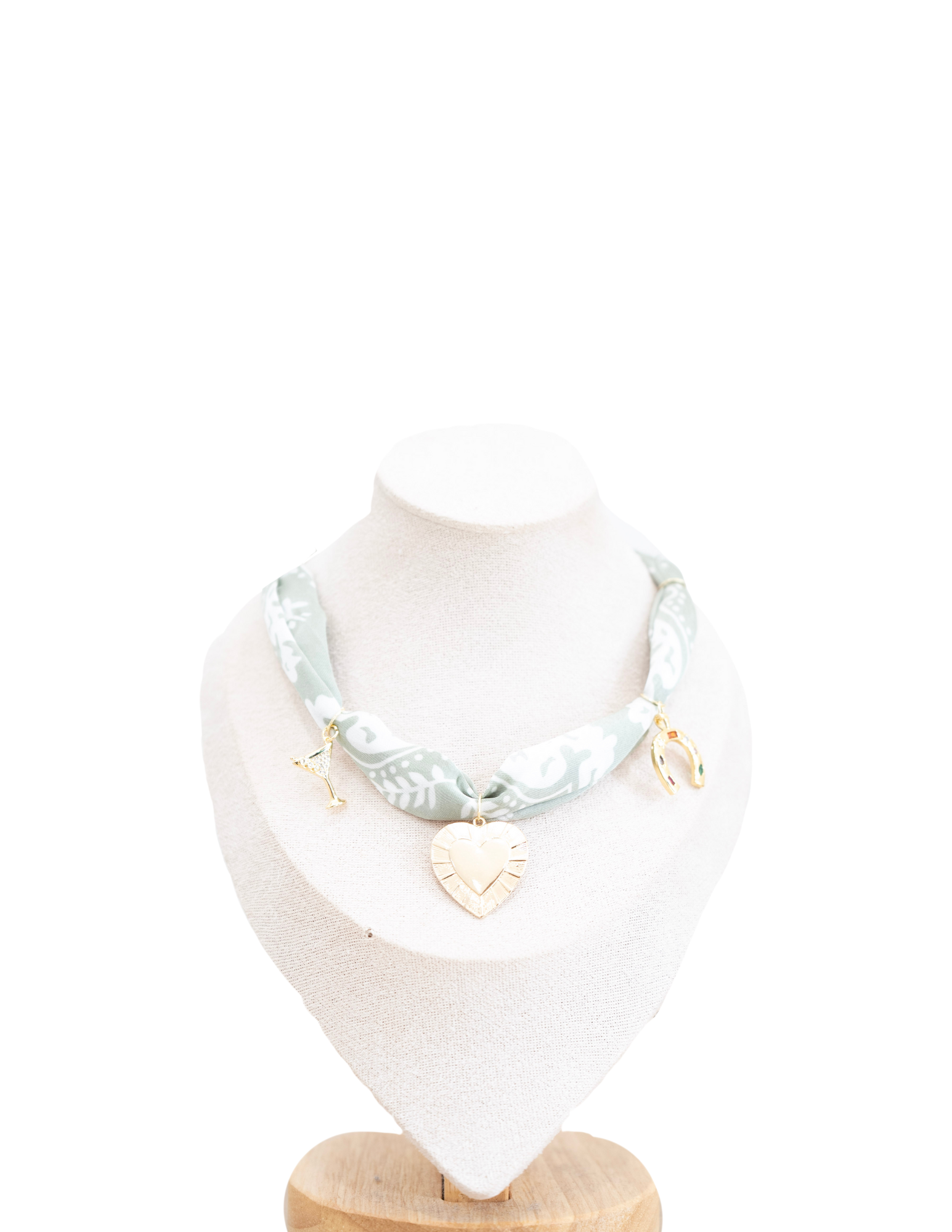 Sage Bandana Charm Necklace