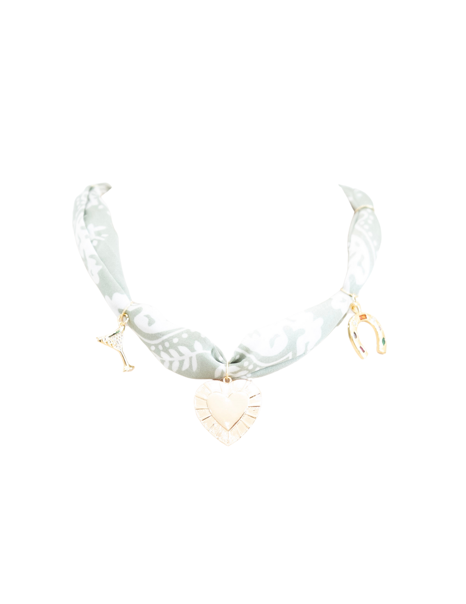 Sage Bandana Charm Necklace