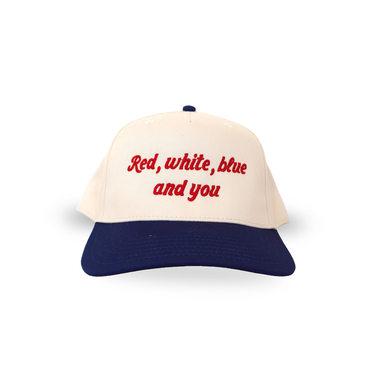 White, Blue & Red \'Preppy Rockstar\' Trucker Hat Shake and Bake 24 Trucker Hat/ Funny Trucker Hat / Red White  main image 4
