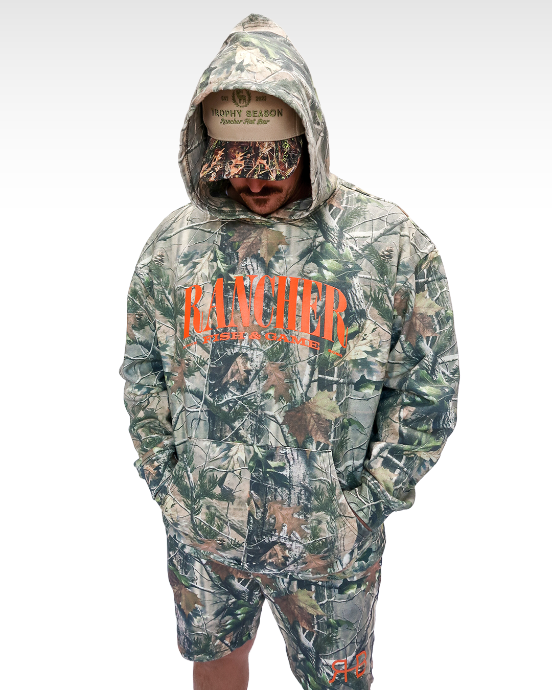 Rancher Hat Bar Sweat Shorts Camo