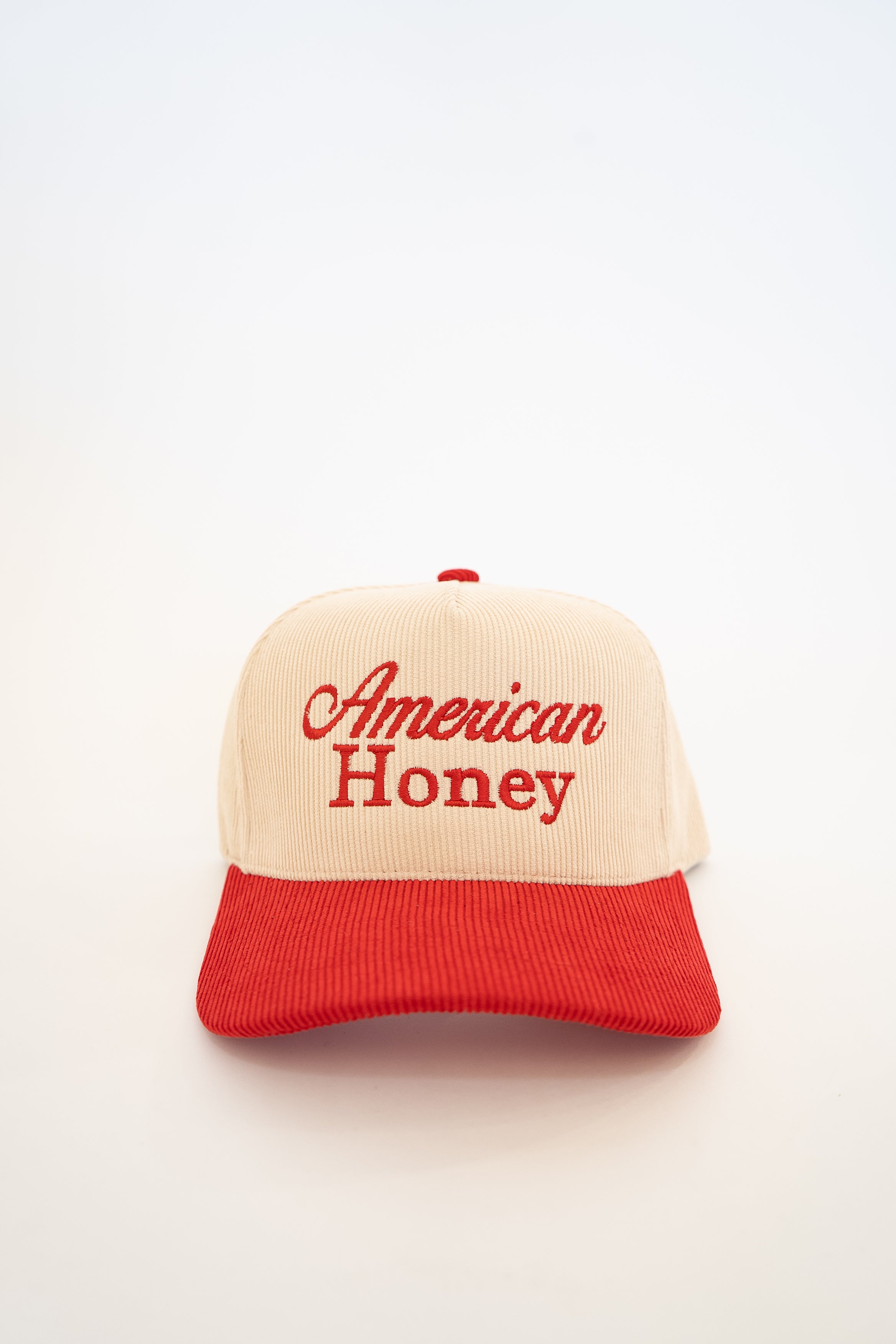 American Honey Red Canvas Trucker