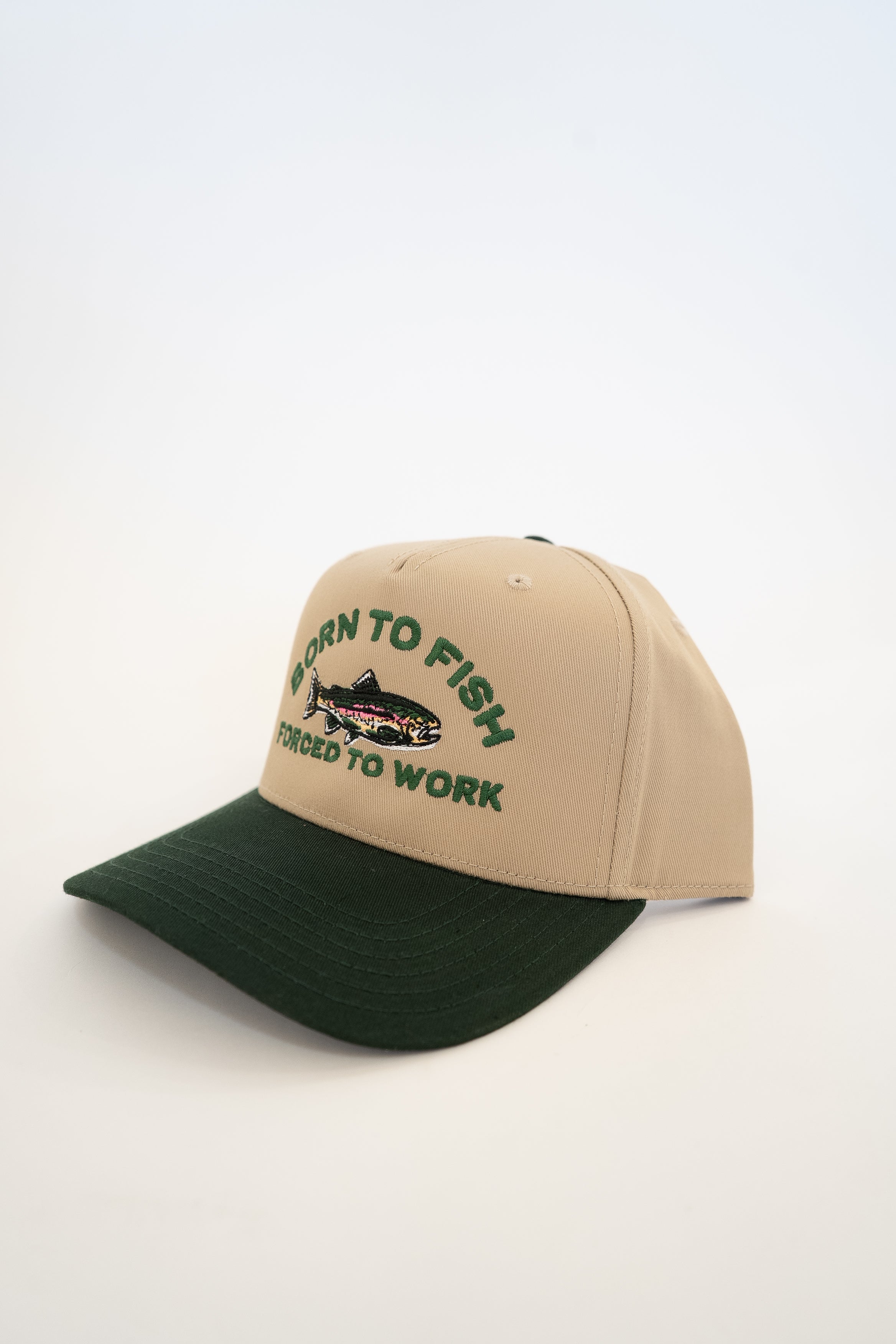 Born To Fish Forced To Work Canvas Trucker