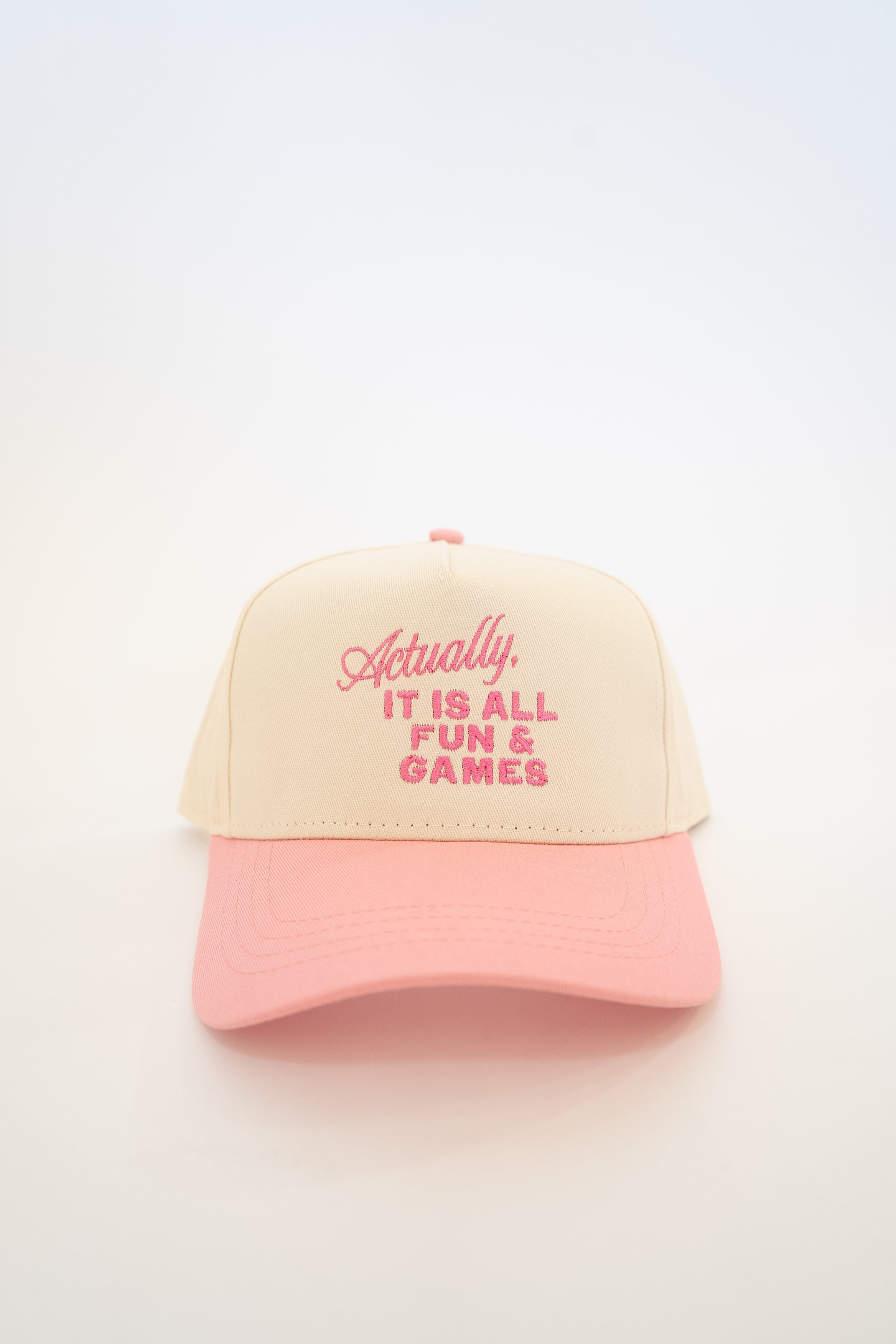 It’s All Fun And Games Pink Canvas Trucker