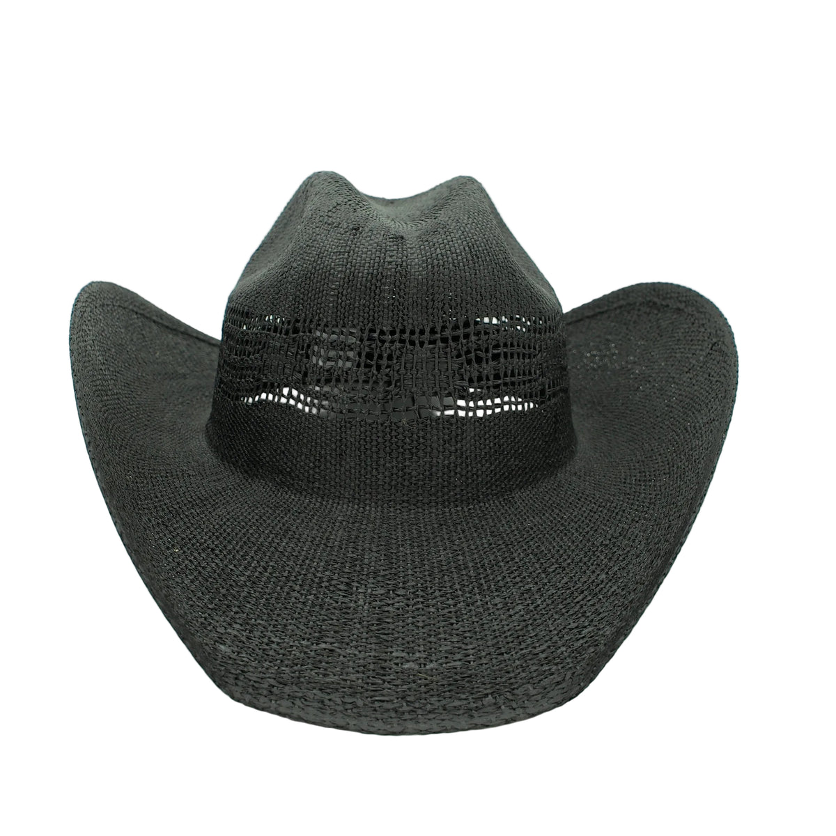 Straw Cowboy Hat - Black
