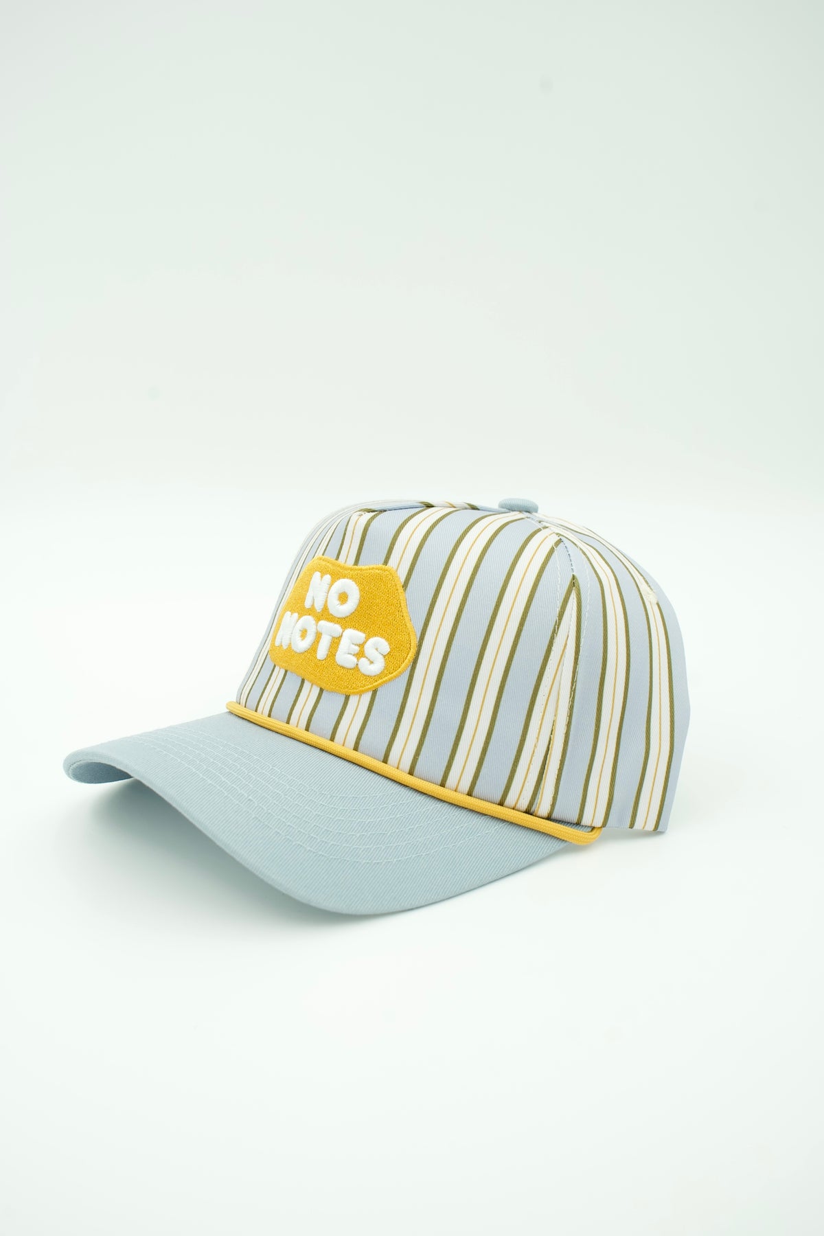 No Notes Striped Canvas Trucker Hat