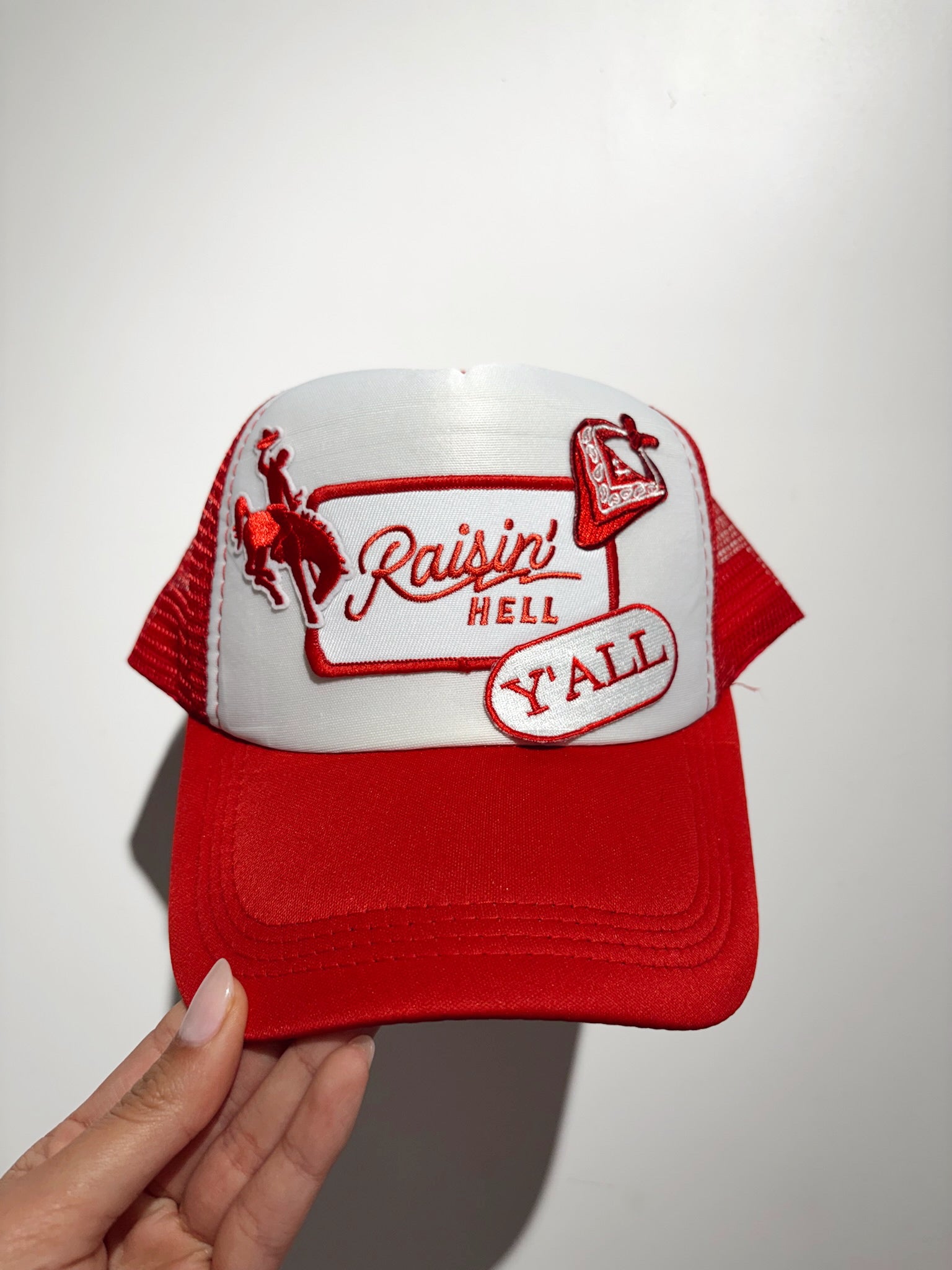 Raising Hell Trucker Hat Pre-Made