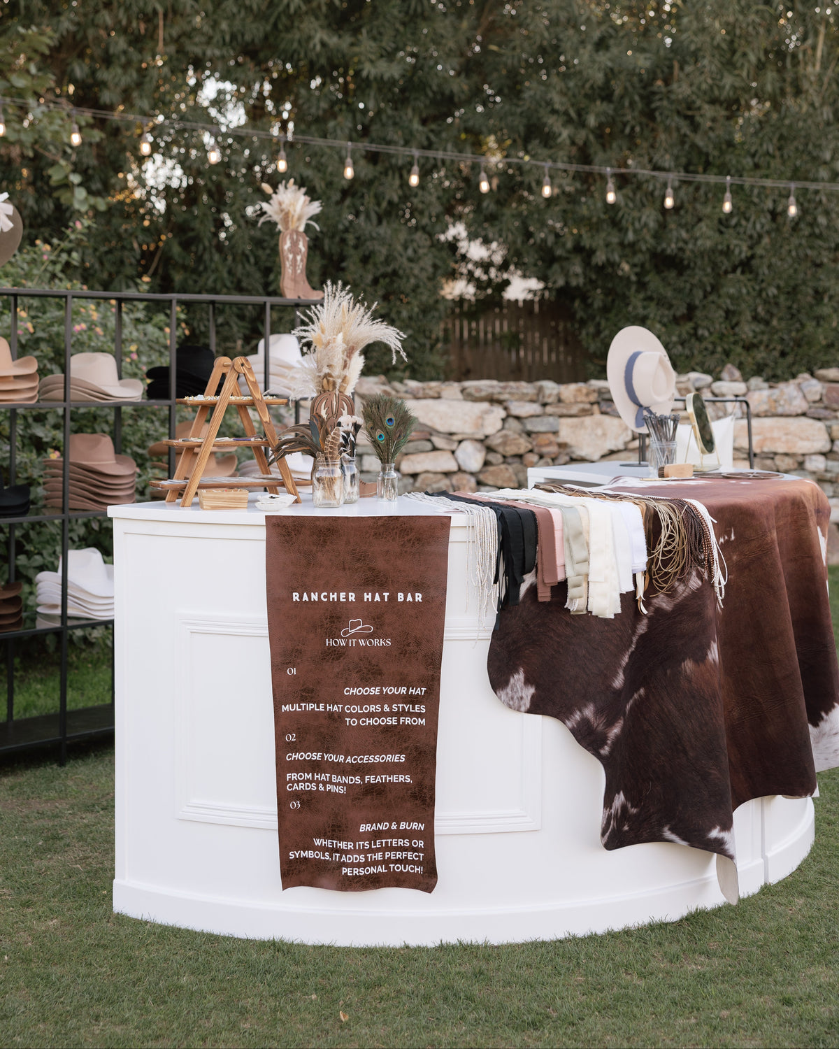 Rancher Hat Bar | Unique Western Wedding Entertainment